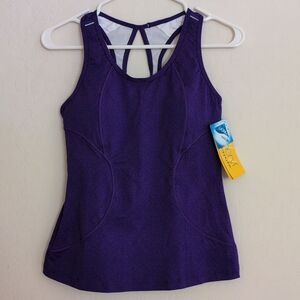 NWT Athleta Energy Active Tank Top Purple Racerback Gym Workout - Size S